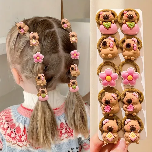 20 Coleteros Carpincho 1pc Niñas Regalo 20 Ligas Para El Cabello #3 Riscas