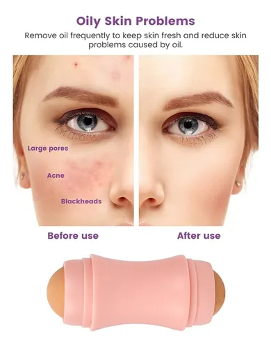 Rodillo Absorbente De Aceite Facial, 2 Herramientas Para El