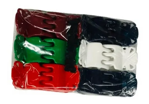 Broche Mediano Hebilla De Pelo Pack X12 Unid Ar1 Bmd Ellobo