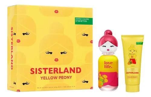 Set Perfume Sisterland Yellow Mujer 80ml + 75ml Benetton