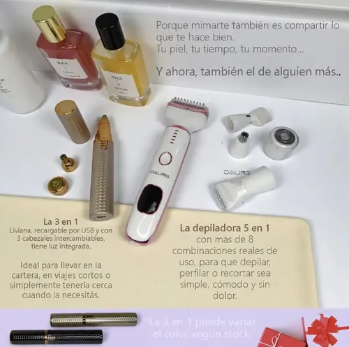 Depiladora Eléctrica Recargable 5en1 +depiladora Mujer Usb