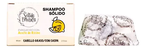 Shampoo Sólido Cabello Graso Sentida Botánica Vegano 60g