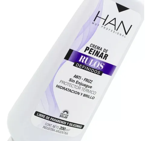 Han Rulos Definidos Crema De Peinar Protector Térmico 200ml