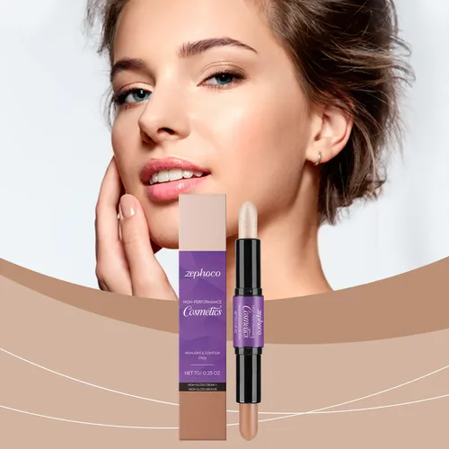 Crema Iluminadora Y Barra De Contorno 2 En 1 Zephoco