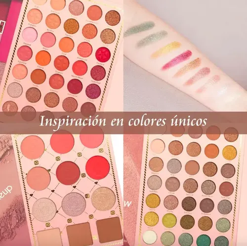 Mega Paleta Libro Maquillaje Profesional Sombras Labiales