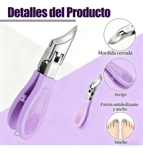 Kit Manicura Profesional 5 Piezas Cortaúñas Purple