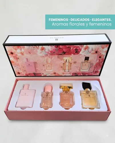 Perfume Árabe Set X4 Mystical Mujer Eau De Parfum Floral