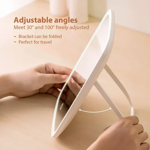 Espejo Con Luz Led Ajustable Para Maquillaje Portatil Usb