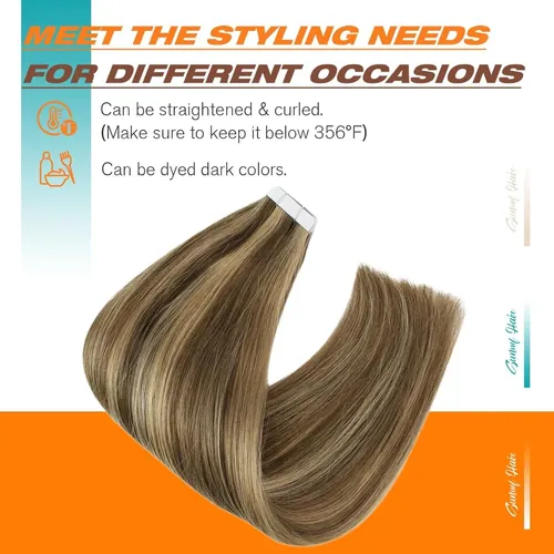 Extensiones De Cabello Con Cinta Sunny Hair 18 In Remy Para