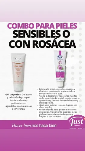 Crema Herbal Facial De Malva Just Tipo De Piel Rosacea