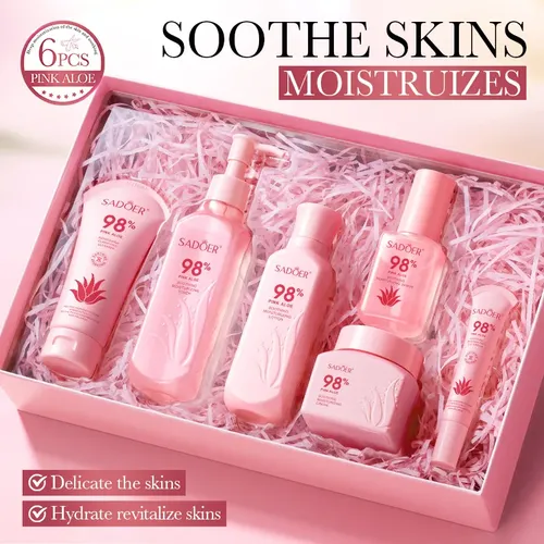 Set De Cuidado Facial Hidratante Con Aloe Vera, Caja De Rega