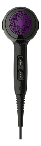 Secador De Pelo Philips Bhd274/00 2200w Drycare Motor CA, Iónico, Aire Frio, Difusor Color Negro Negro/violeta