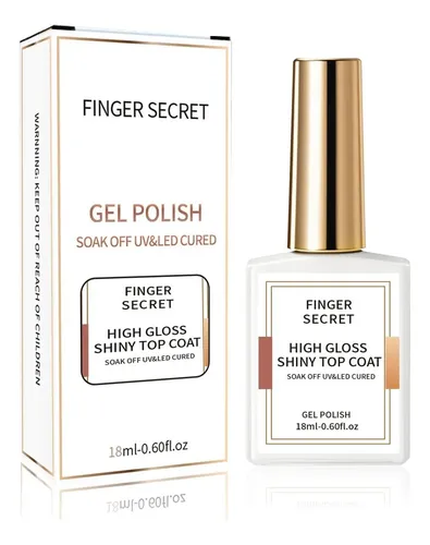 Top Coat Gel Brillo Alto Finger Secret 18 Ml