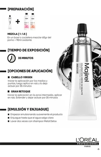 L’oreal Professionnel Majirel Coloración Tintura 60 Ml + Ox 7.23 – Rubio Irisado Dorado