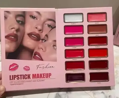 Maxi Paleta Libro Maquillaje Profesional Sombras Labiales