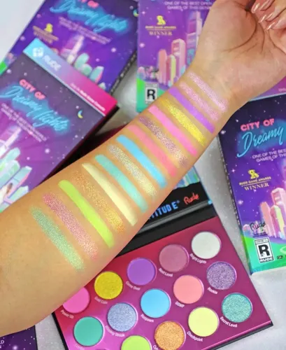 Paleta 15 Sombras Pasteles Rude Cosmetics City Of Dreamy Lights Mate Satinado