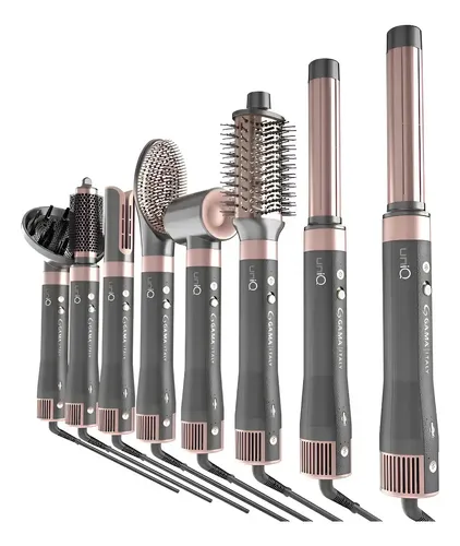 Multi Styler Gama Italy Uniq Vibrance 8 En 1 Seca, Modela, Alisa, Riza, Ondula, Suaviza, Da Volumen Y Define – Negro