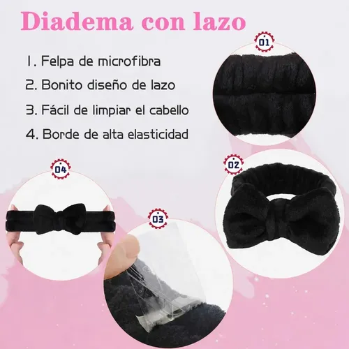 Vincha Para Pelo Con Moño Más 2 Muñequeras