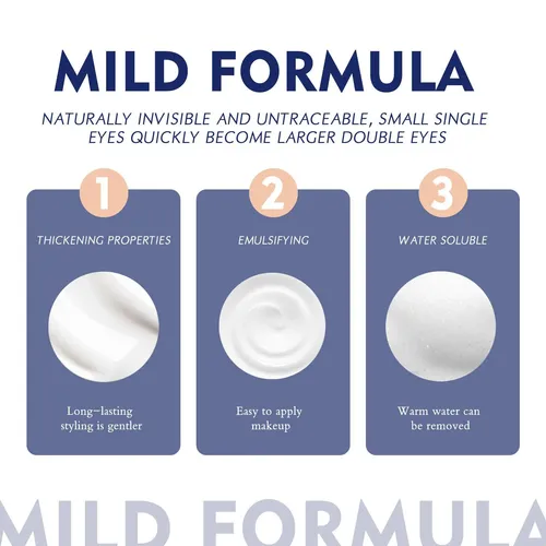 Crema Fijadora Para Párpados Dobles, Invisible Y Duradera
