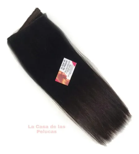Cortina De Cabello Natural 1metro De 45cm De Largo Castaño