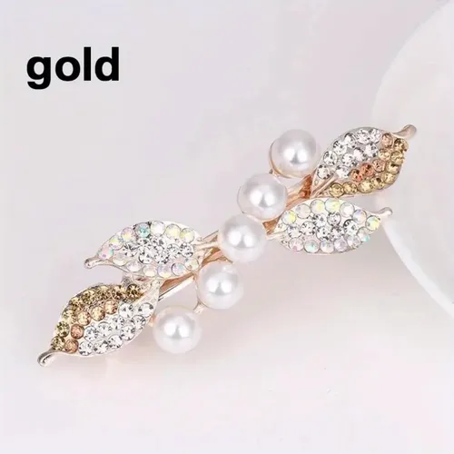 Broche De Pelo Con Lazo De Perlas Y Strass