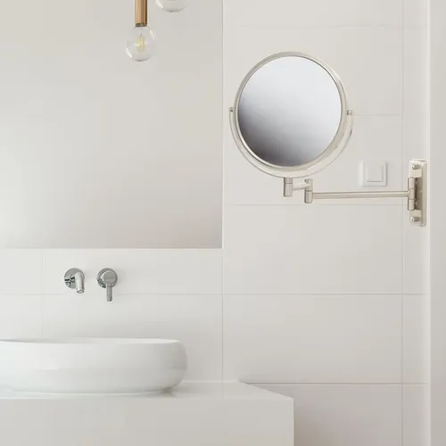 Espejo De Maquillaje Jerdon Para Pared Con Aumento 8x Acabad