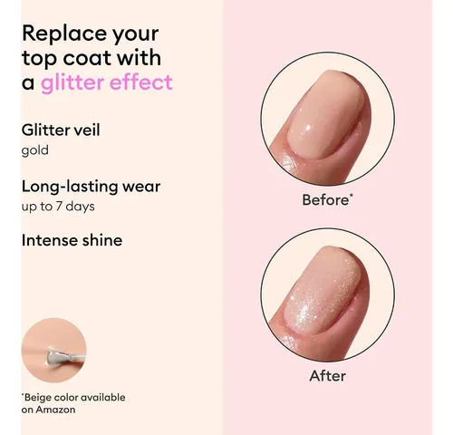 Top Coat Oro Glitter Verde Manucurist 15 Ml
