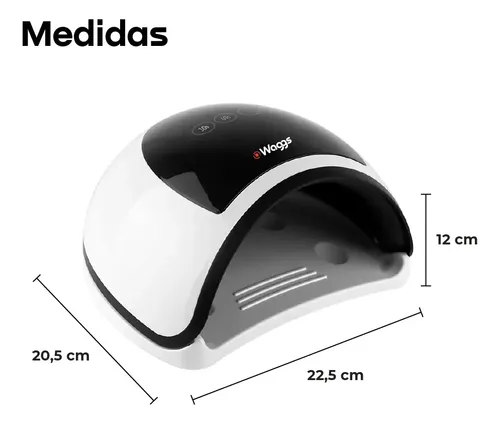 Cabina Uñas Waggs UV LED con Sensor Temporizador 96W Secado Rápido