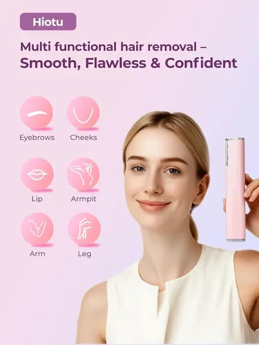 Depiladora Facial Eléctrica 2 Velocidades Con 5 Cabezales