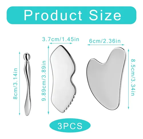 Gua Sha Gblckadof  Set De 3 Piezas De Herramientas Faciales