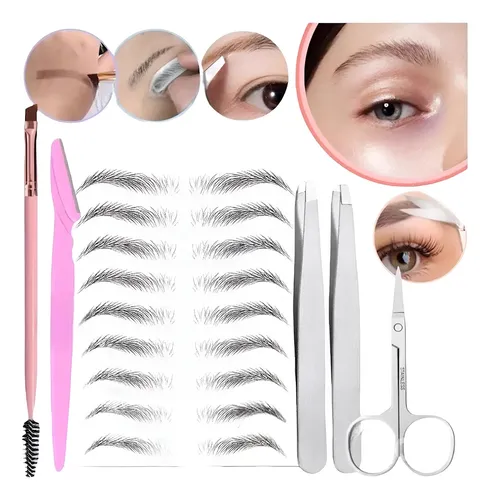 Kit Depilacion De Cejas Completo Perfilador Pincita Plancha