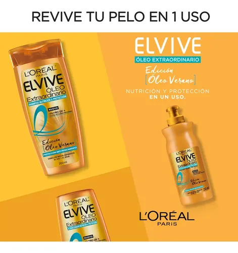 Crema Para Peinar Óleo Extraordinario Verano Elvive X250ml