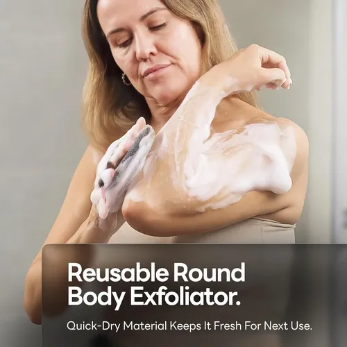 Esponja Exfoliante Corporal Caveem Redonda Gruesa 2 Pzas