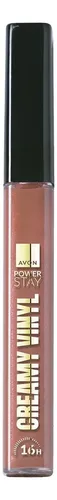Lápiz labial líquido Avon Power Stay Creamy Vynil Nude Musa