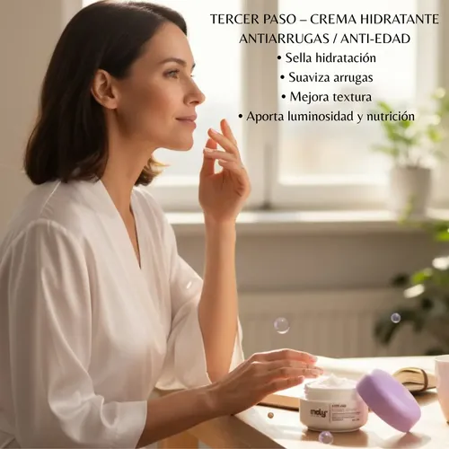 Kit Skincare Antiedad Mujer Facial Labios Look Rejuvenecedor