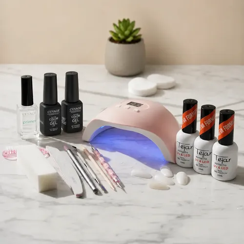 Kit Inicial X 14u Tejar Manicuria Esmalte Semi Cabina Led Uv