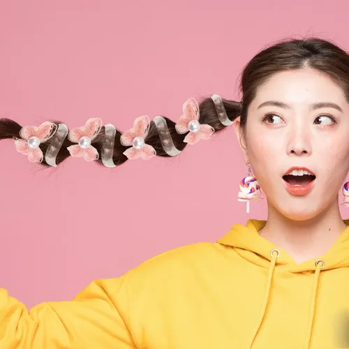 ..4 Cintas Para El Pelo Con Forma De Mariposa Con Alambre De Multicolor Rayas