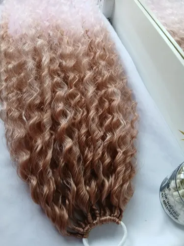 Ponytail Rizada Curly Rojizo Extensión Cabello 75cm