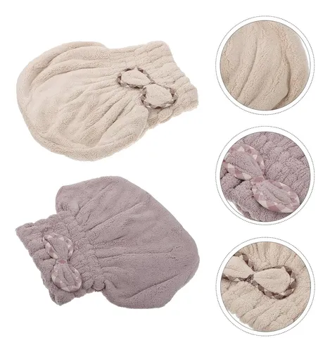 2 Gorras Coral Fast Dry Para Cabello, 2 Piezas