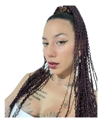 Ponytails Con Trenzas Finas. Coleta Postizo Extensiones