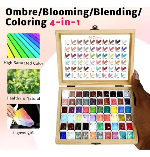 Sponge Pat Gel Uñas 60 Colores Kit Ombre