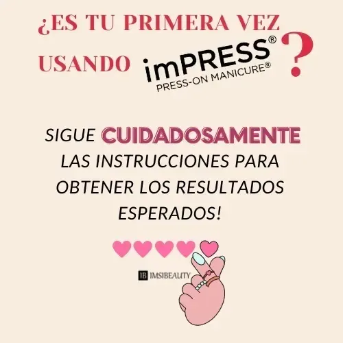 Set De 30 Uñas Press On – Marca Impress – Modelo Reddy
