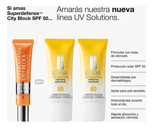 Protector Solar Facial Clinique Spf 50 Hidratante Uv Solu…