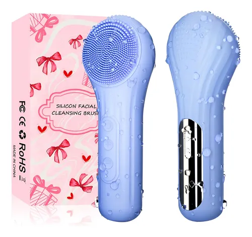 Limpiador Facial Silicona Eléctrico Impermeable 5 Modos Azul