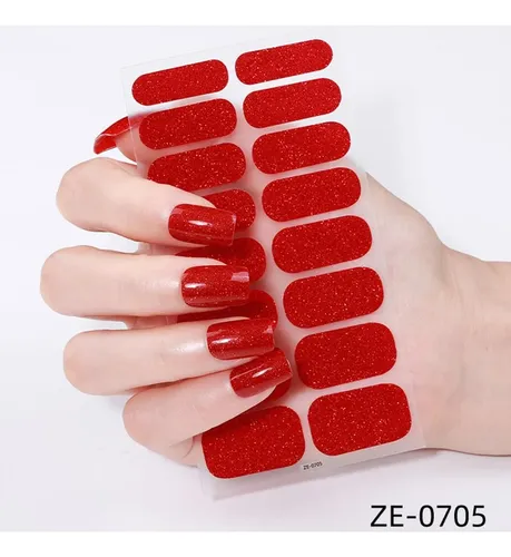 Kit De Envolturas De Uñas Completas 8sheets Con Tiras De