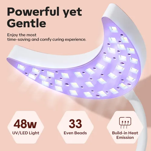 Lámpara De Uñas Uv Led Modelones 48w Cuello De Ganso