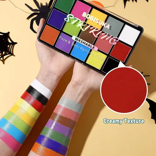 Paleta De Maquillaje Facial Y Corporal 15 Colores Bobisuka