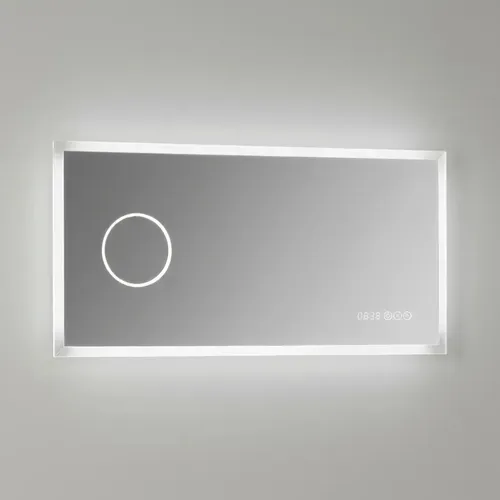 Espejo Led 100×50 Zoom Reloj Desempañador