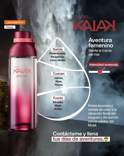Perfume Kaiak Aventura Femenino Edt Natura 100ml
