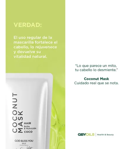 Máscara Capilar De Coco God Bless You Oils X 125ml